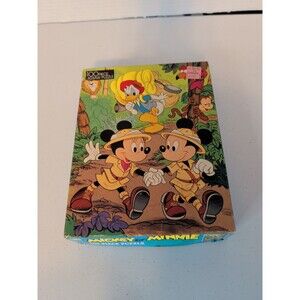 Vintage Whitman Mickey Mouse Safari on Elephant Puzzle Complete 1980? 100 pieces